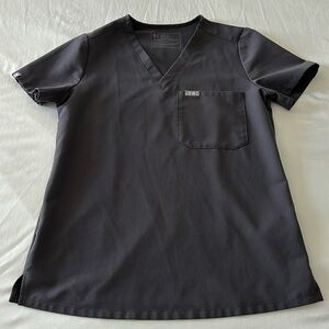 FIGS Catarina Charcoal Scrub Top